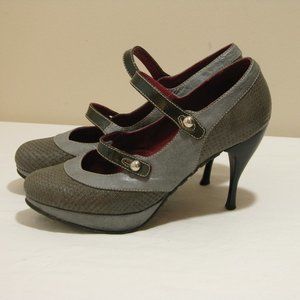 Two Tone Gray Platform Shoes